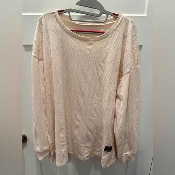 Tops - Classic Wear Blush Textured Long Sleeve Top XXL Soft Knit